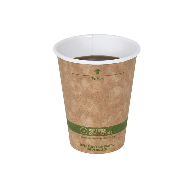 8 Ounce Coffee Hot Cup World Centric's 100% Biodegradable Package of 200 